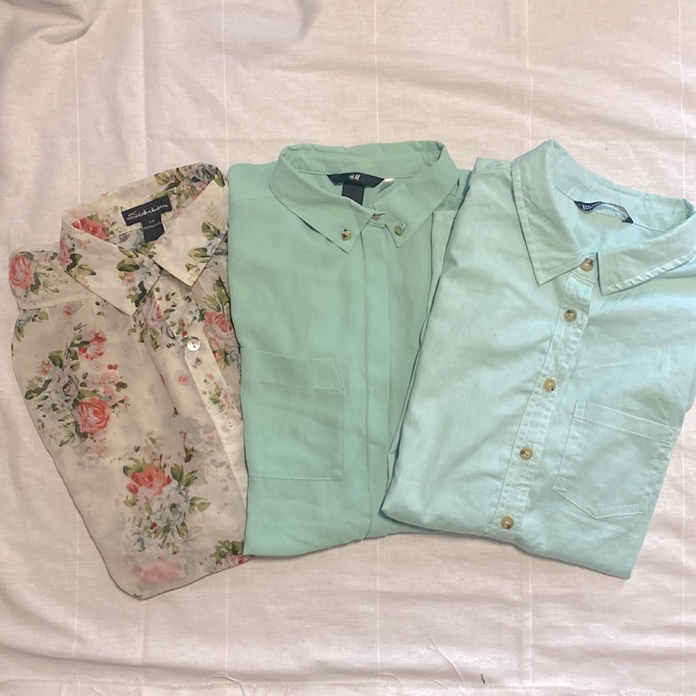 BUNDLE of THREE Button Up Blouses